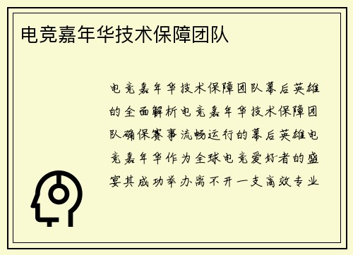 电竞嘉年华技术保障团队